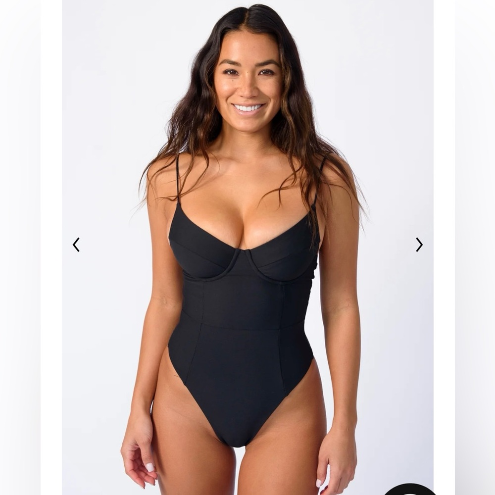 Skatie Blue and Yellow Tropical One Piece Swimsuit - Picture 13 of 16